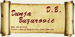 Dunja Buzurović vizit kartica
